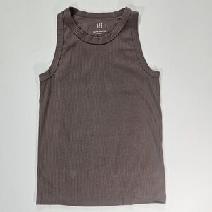 Gap Tank Top Womens‎ Size Small Brown High Neck Ribbed Summer Y2K Retro Style